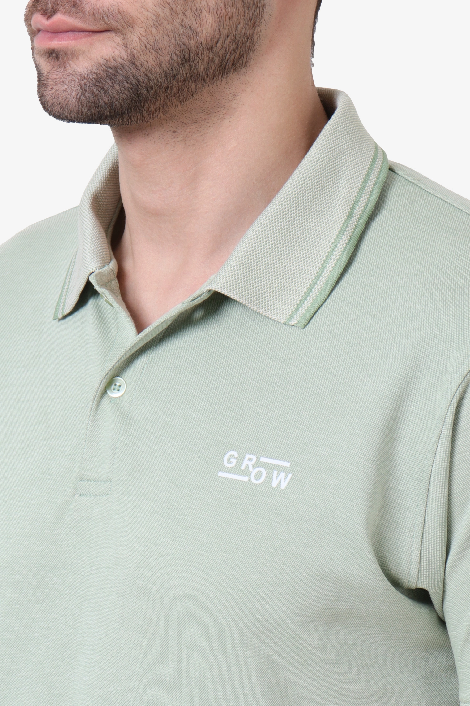 GROW ATHLEISURE -Premium  Polo Tshirt-Pista-Casual Gym wear Sportswear (5)